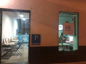 Out front at Vegan Rock in Sevilla