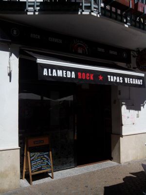 the bar at Vegan Rock in Sevilla