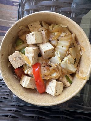 Bokkeum-Myun - Vegan (Stir Fried Rice Noodles with Tofu)  at Too Good Friend's Diner in Acton