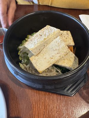 Vegan Bibimbap with Tofu  at Too Good Friend's Diner in Acton