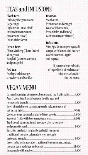 Vegan Meals and Tea  at Oroma Coffee & Brunch in Cataluña