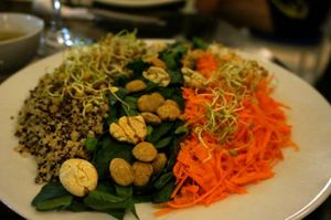 Super food salad (Vegan) at Dawn on the Amazon Cafe in Iquitos
