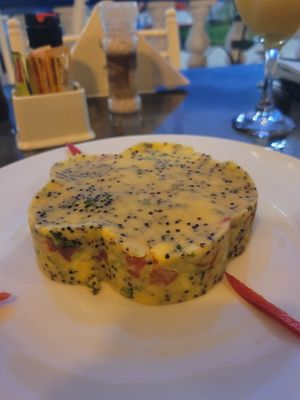 causa vegana at Dawn on the Amazon Cafe in Iquitos