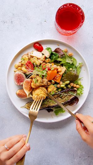 Lovely plate of all vegan dishes! at Tibits - Gurtengasse in Bern