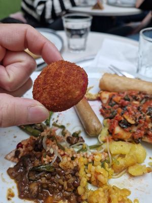Fried cheese ball at Tibits - Gurtengasse in Bern
