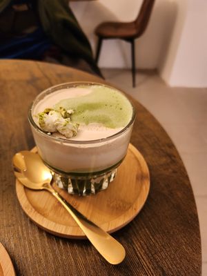 super leckerer Popcorn Matcha! at Matcha Corner in Sachsen