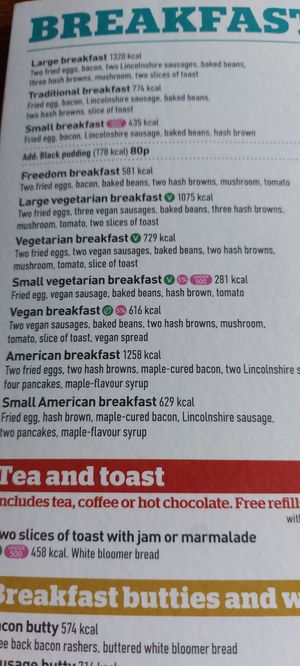 Vegan breakfast at The Isambard Kingdom Brunel - JD Wetherspoon in Portsmouth