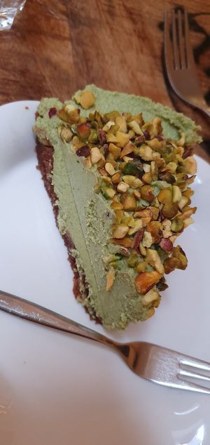 Pistache-cinnamon pie. at De Rosenobel in Antwerpen