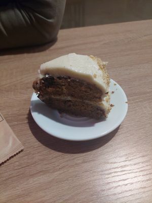 Pumpkin pie at Sacred Garden Plant Based Deli in Rhodes