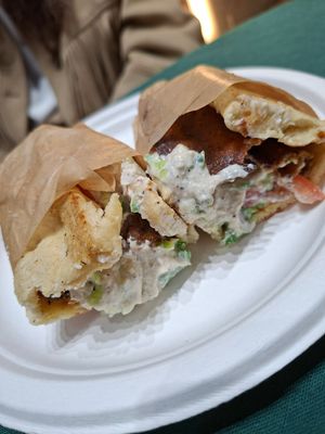 Gyros at Sacred Garden Plant Based Deli in Rhodes