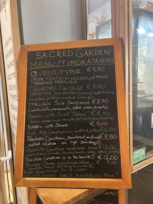   at Sacred Garden Plant Based Deli in Rhodes