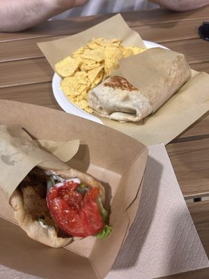 Gyros & Burrito  at Sacred Garden Plant Based Deli in Rhodes