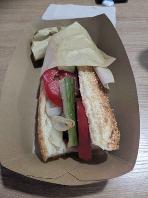 Country Sausage at Sacred Garden Plant Based Deli in Rhodes