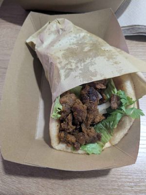 Gyros at Sacred Garden Plant Based Deli in Rhodes