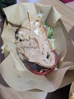 Seitan BLT at Sacred Garden Plant Based Deli in Rhodes