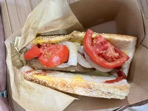 Country sausage   at Sacred Garden Plant Based Deli in Rhodes