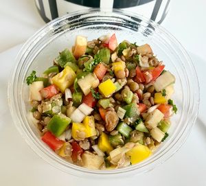 Lentil salad  at Organic Foods & Café - Cityland Mall in Dubai