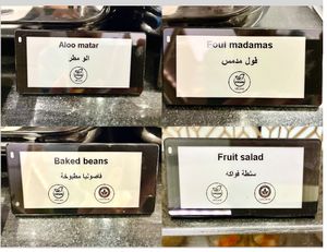 Vegan options clearly labelled  at Eat & Meat in Dubai