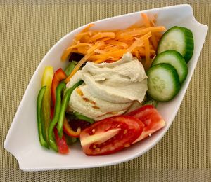 Hummus bowl at Eat & Meat in Dubai