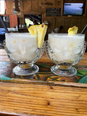 Delicious pina coladas at South Shore Tiki Lounge in Kihei