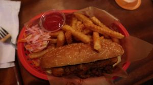  Vegan hotdog  at South Shore Tiki Lounge in Kihei