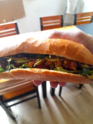 Large vegan banh mi at Bánh Mì XANH - 148B Đề Thám in Ho Chi Minh City