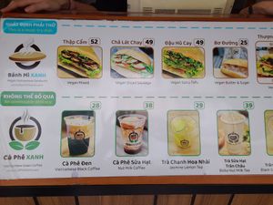 Menu at Bánh Mì XANH - 148B Đề Thám in Ho Chi Minh City