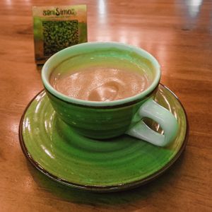 Cappuccino ☕🥥🥛 (Vegan) 🌱 at Sanissimo Bio in Cali