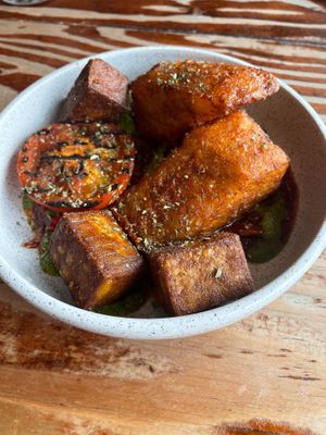 Hash with tofu  at True North in Coburg