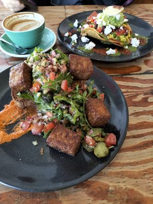 Fermental as Anything with salt and pepper tofu added (foreground) at True North in Coburg