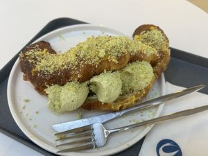 Matcha croissant  at Nuldam Space Singapore in Central Singapore