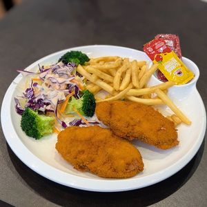 Vegan Fish and Chips at Xing Hua Vegetarian Restaurant in Central Singapore