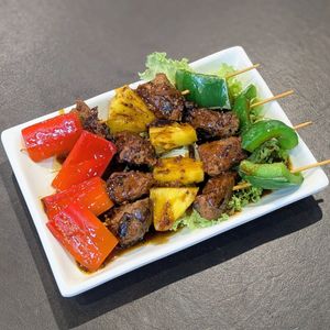 Vegan Lamb Skewers at Xing Hua Vegetarian Restaurant in Central Singapore