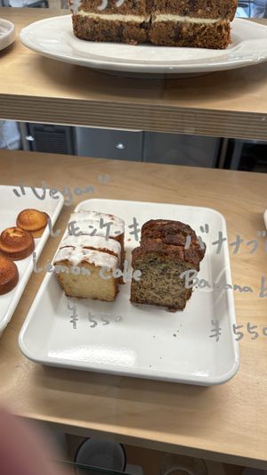 Vegan lemon cake  at CAFE Dot.S in Kyoto