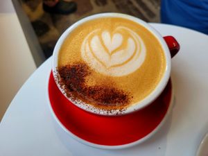 Oat Cappuccino. at Ceirios Coffee in Gwynedd