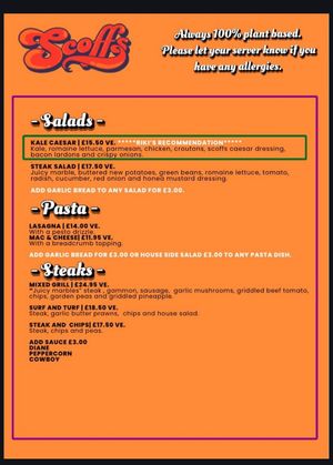 Jan 26 main menu 3 at Big Scoffs Diner in Leeds