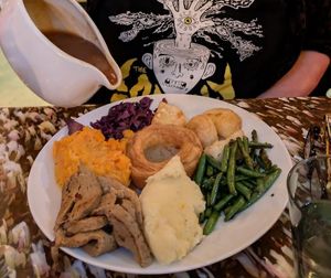 Seitan Turkey Sunday Roast at Big Scoffs Diner in Leeds
