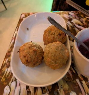 Extra stuffing balls at Big Scoffs Diner in Leeds