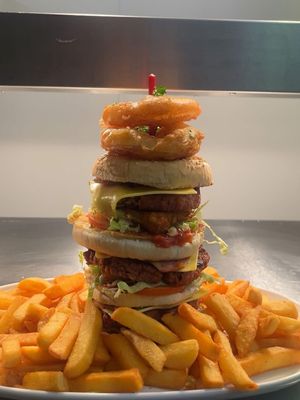 Scooby burger! at Big Scoffs Diner in Leeds
