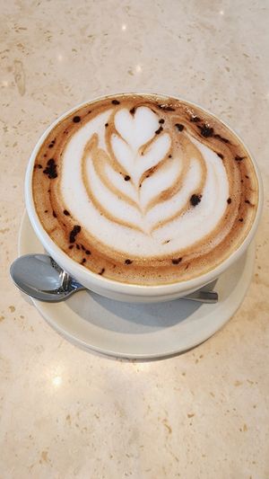 Latte with Oatmilk at Krume Bäcker in Provincia De Panamá