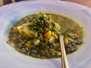 Lentils stew  at Aterina in Korcula