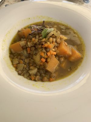 Lentil dish   at Aterina in Korcula