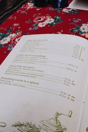 Menu 🌱 at Aterina in Korcula