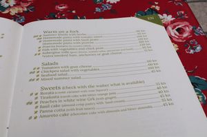 Menu 🌱 at Aterina in Korcula