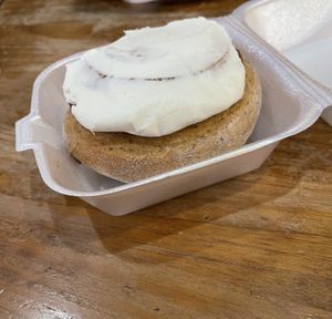 Vegan cinnamon roll! at Nostalgia Cafe in Salt Lake City