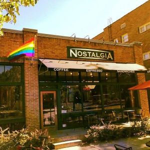 outside at Nostalgia Cafe in Salt Lake City