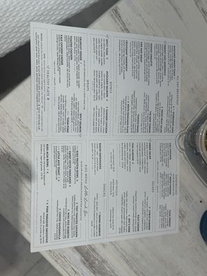 Menu  at Pura Vida Miami  in Naples