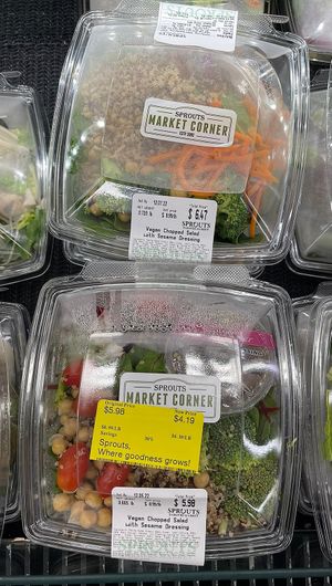 vegan to go salads   at Sprout's Farmers Market - Genesee in San Diego