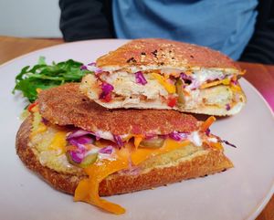 Ckn Schnitzel Roll $19.50 at Mama Said Cafe in Red Hill