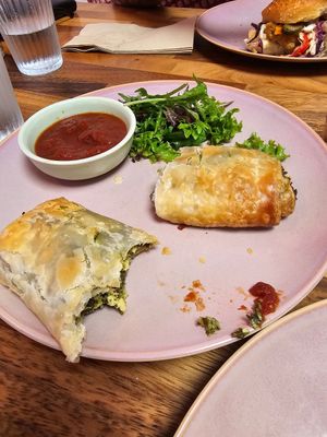 Cheese and spinach roll. at Mama Said Cafe in Red Hill